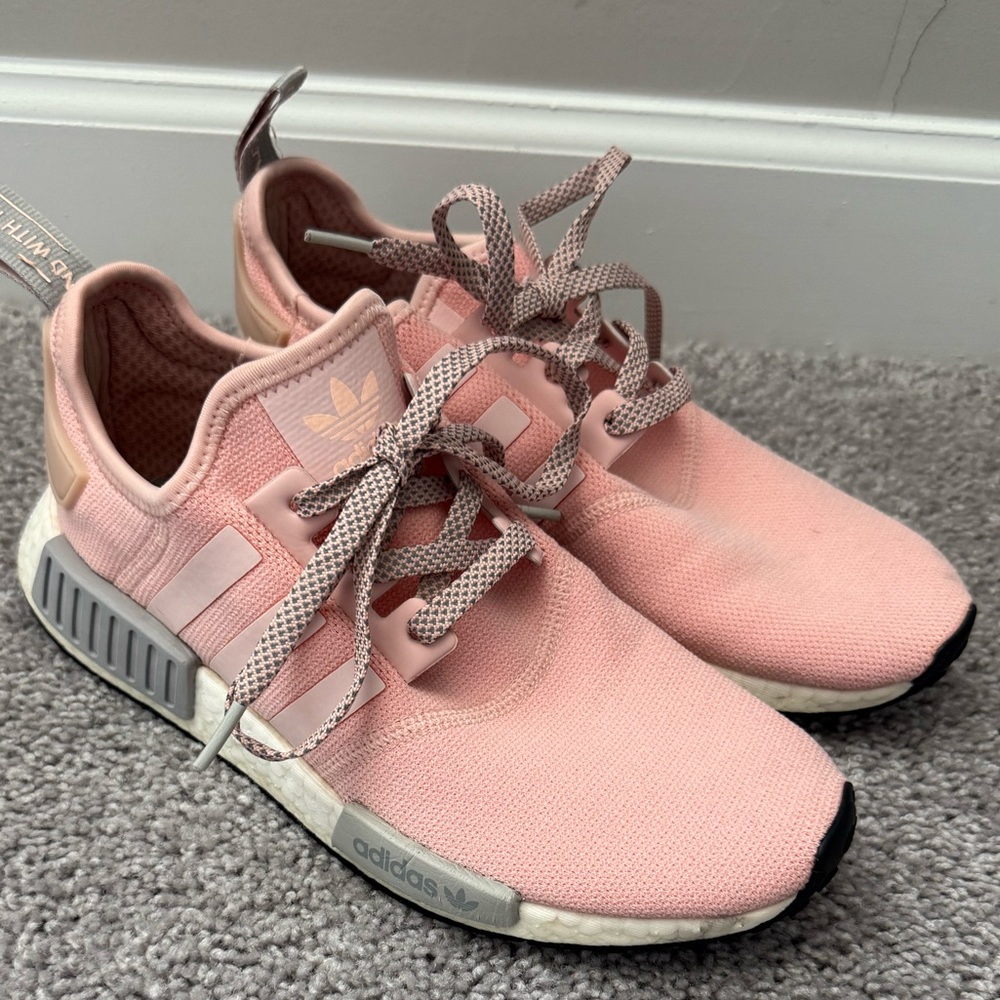 Adidas NMD R1 Pink and Grey sneakers size 8.5